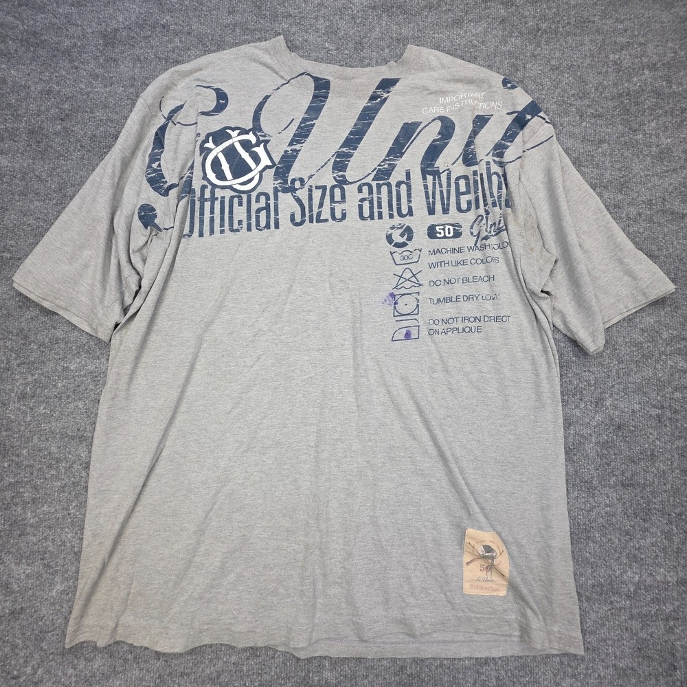 VINTAGE G-Unit T-Shirt Men's 3XL Gray AOP Spellout Y2K 50 Cent Hip Hop